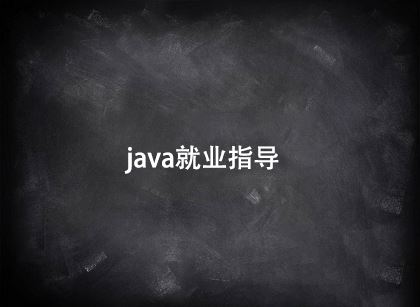 java就业指导